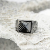 Bubbles ring with 14K white gold zirconia